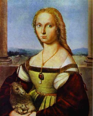Woman with Unicorn by Raffaello